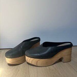 Free People Wooden Platform Clog Mule | sz 39